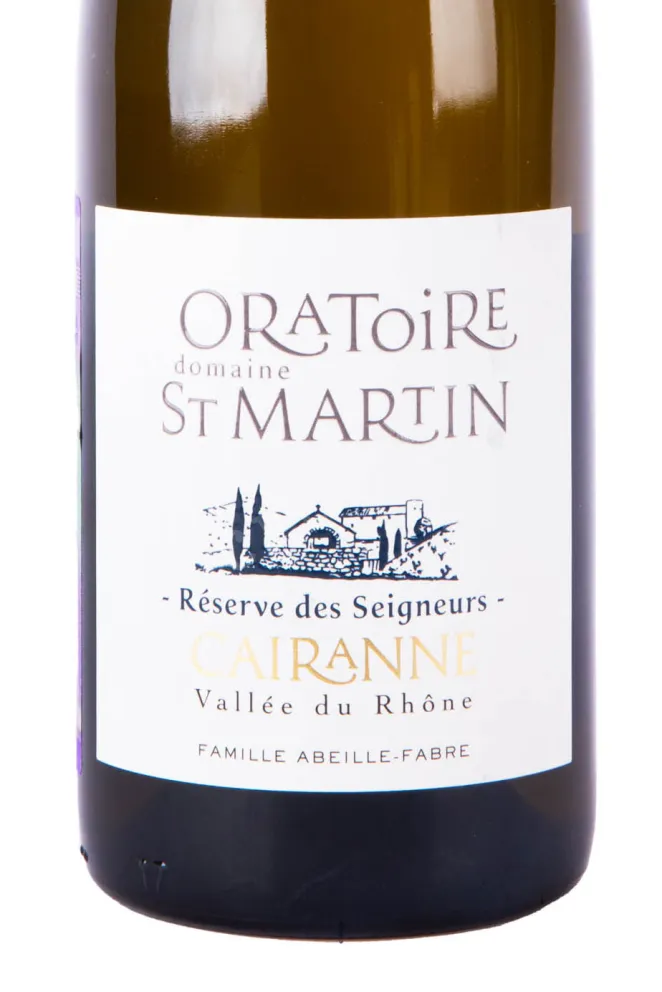 Этикетка вина Domaine Oratoire Saint Martin Reserve des Seigneurs Cairanne AOC 0.75 л